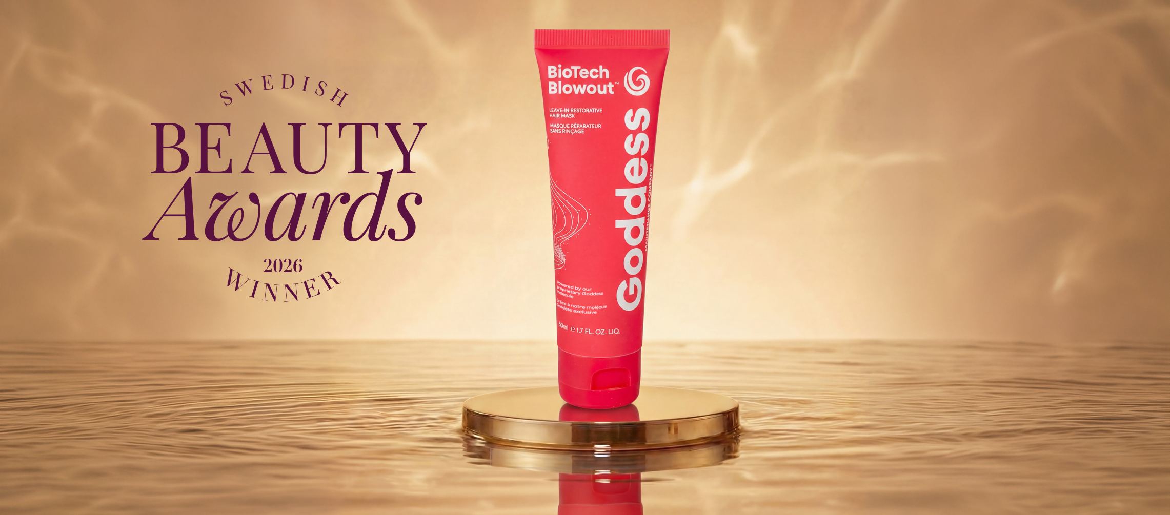 Goddess Blowout Leave-In Restorative Hair Mask utsedd till vinnare på Swedish Beauty Awards